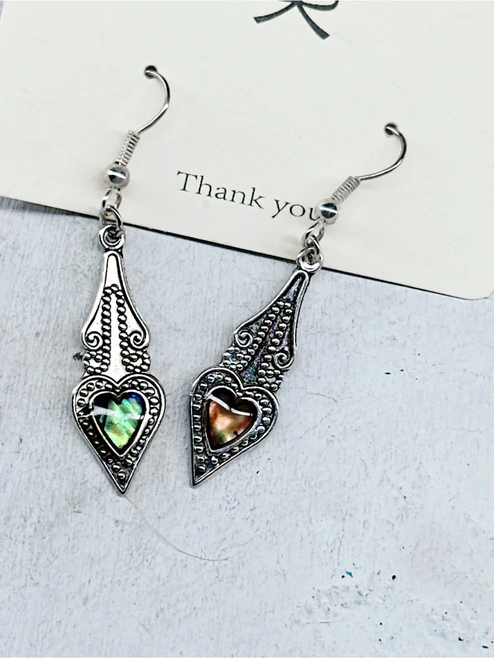 327u. Shell Silvertone Earrings